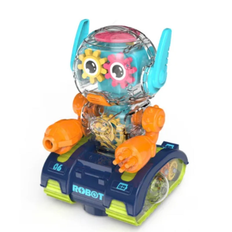 Electric Gear Robot with Light and Music Toy For Kids