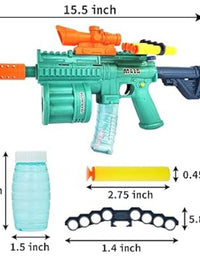 Electric Bubble Machine Gun with Soft Bullet Blaster Toy For Kids
