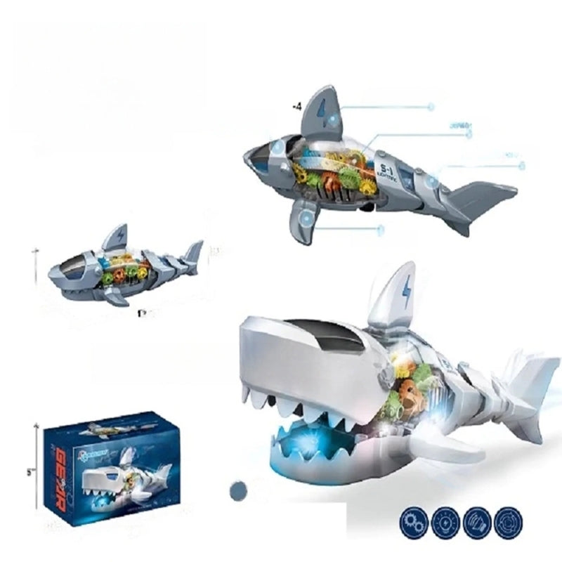 Electronic Robot Shark With Lights And Sound Toy For Kids