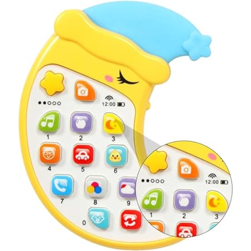 Moon-Shaped Baby Learning Music Phone - Interactive Educational Toy