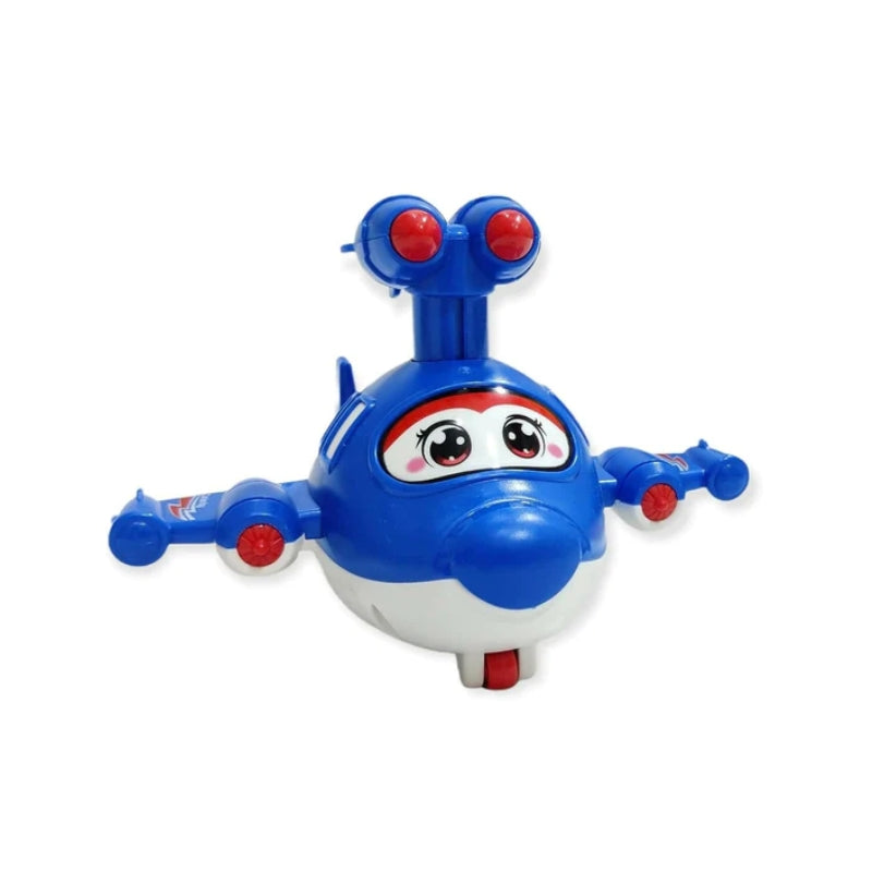 Cute Cartoon Airplane Press and Move Forward Toy For Kids