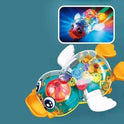 Gear Duck Transparent Colorful Light and Sound Toy For Kids