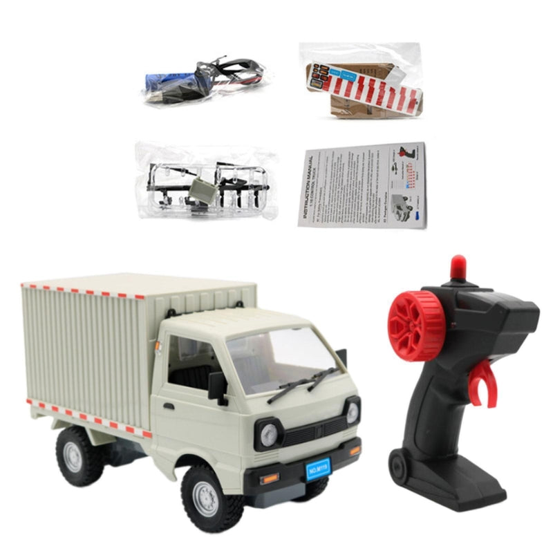 Remote Control Container Truck With Light & USB Charger For Kids