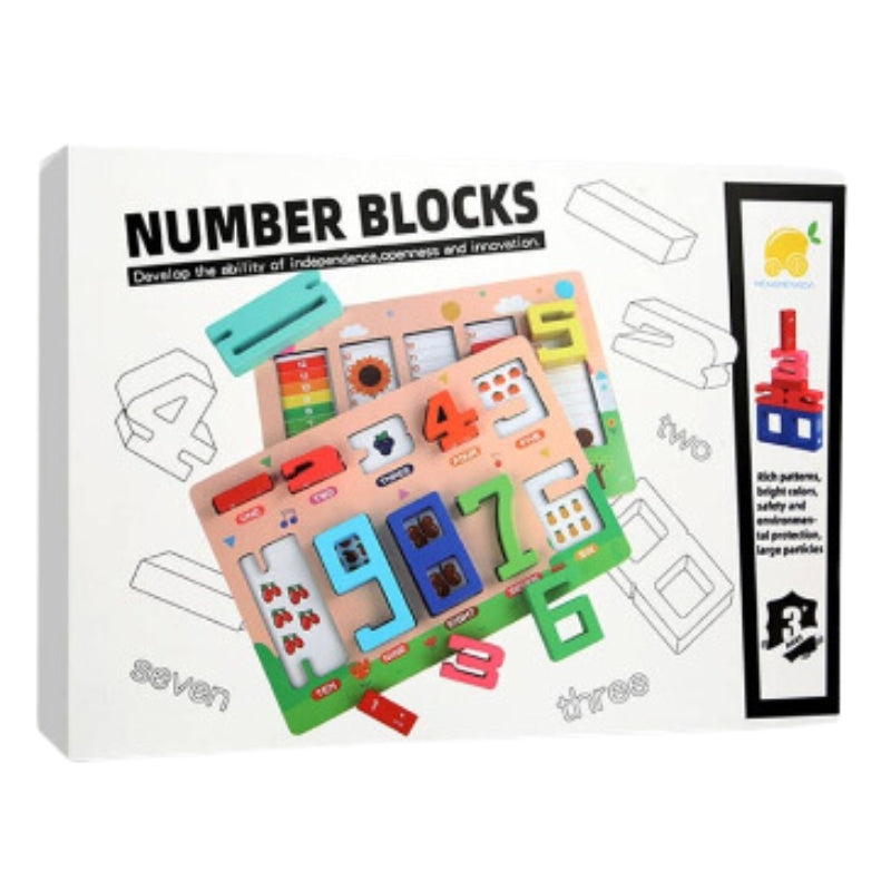 Digital Wooden Numbers Blocks For Early Education Toy For Kids