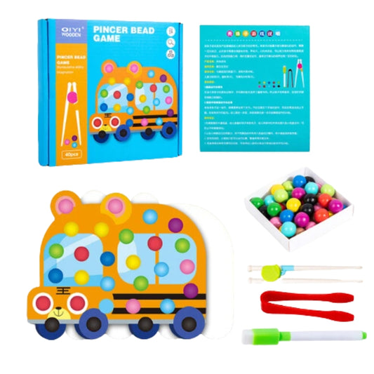 Sorting And Counting Pincer Bead Game Toy For Kids