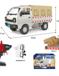 Remote Control Cargo Truck With Light & USB Charger For Kids
