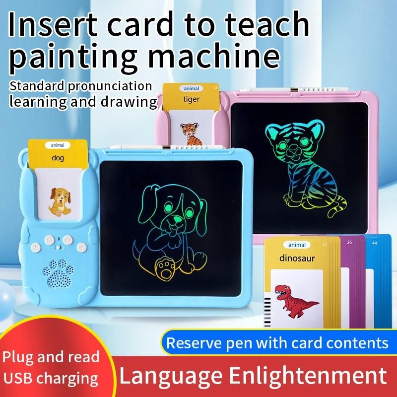 Card Insertion Learning Machine With Color Screen LCD Writing Board Battery