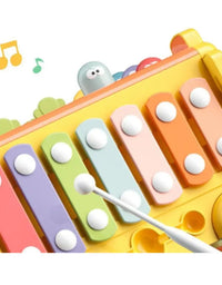 3 in 1 Children's School Bus Musical Piano Toy For Kids
