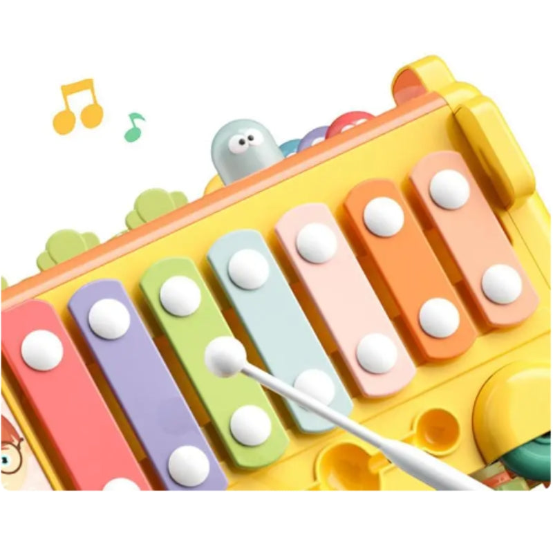 3 in 1 Children's School Bus Musical Piano Toy For Kids