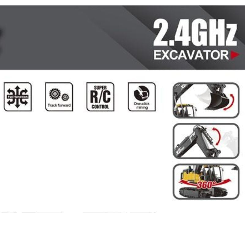 Remote Control 7-Function Light Excavator Engineering Vehicle With Battery