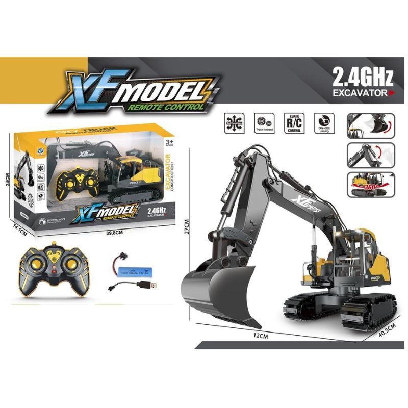 Remote Control 7-Function Light Excavator Engineering Vehicle With Battery