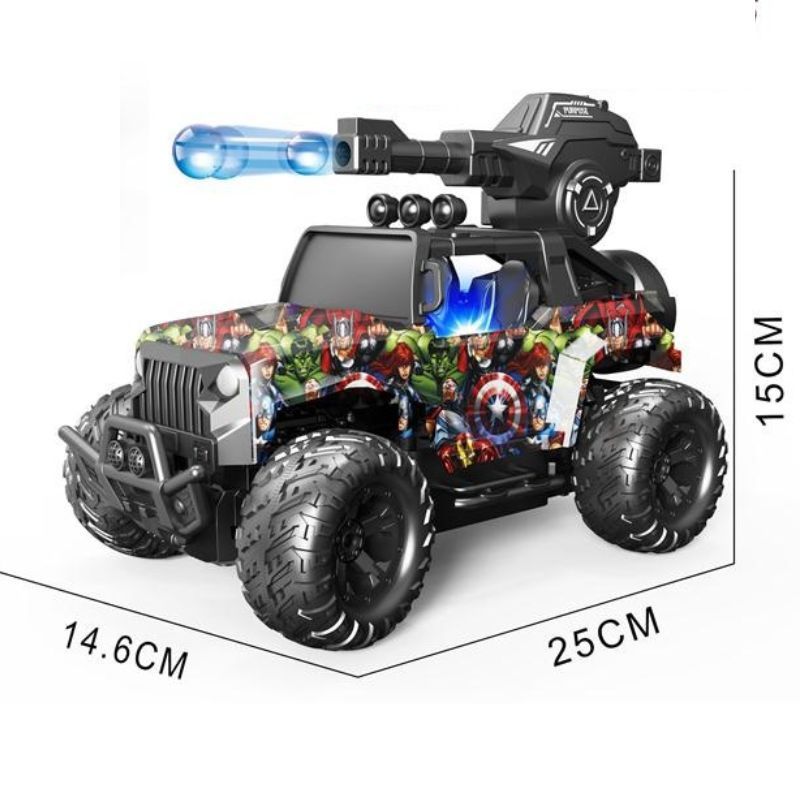 Graffiti Adventure- 5-Function Light Water Bomb RC Off-Road Vehicle With Battery