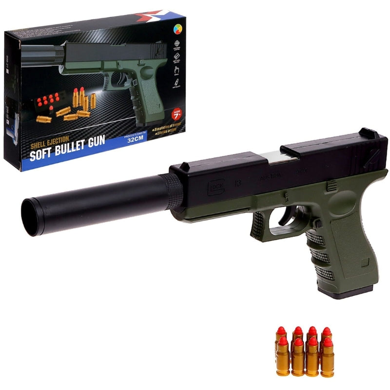 Glock Shell Ejection Soft Bullet Gun Toy For Kids