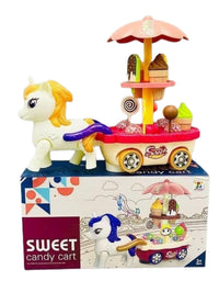 DIY Sweet Candy Cart With Light And Music Toy For Kids
