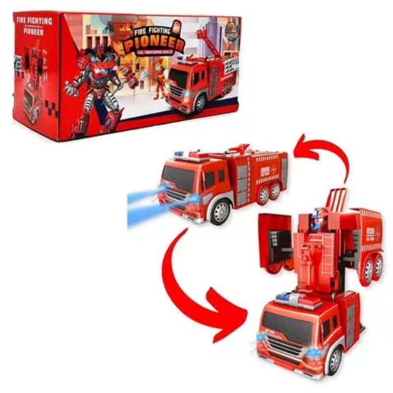 Fire Truck & Robot Transformer Toy For Kids