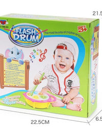 Electric Flash Drum With Light And Music Toy For Kids
