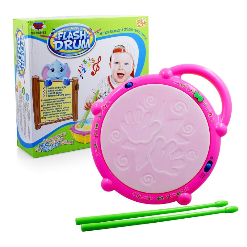 Electric Flash Drum With Light And Music Toy For Kids