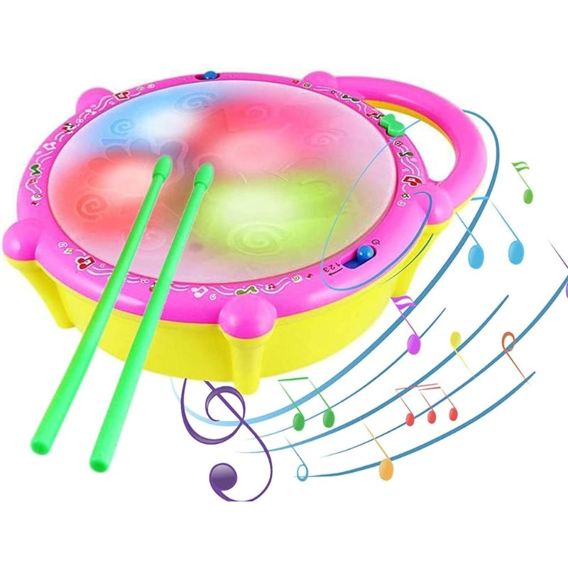 Electric Flash Drum With Light And Music Toy For Kids