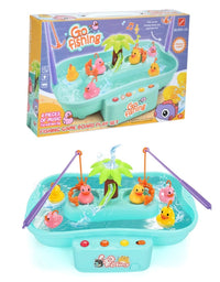 Fishing Game With Rotating Water And Floating Ducks Playset Toy For Kids
