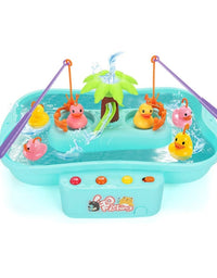 Fishing Game With Rotating Water And Floating Ducks Playset Toy For Kids
