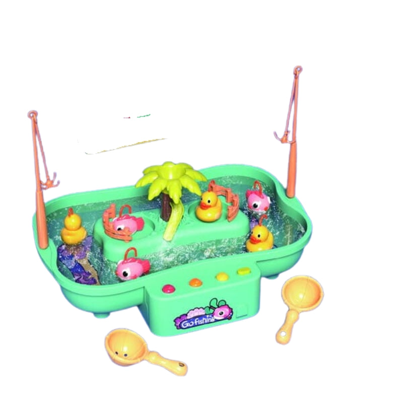 Fishing Game With Rotating Water And Floating Ducks Playset Toy For Kids