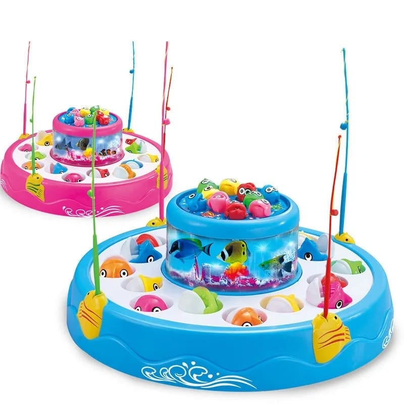 Electric Double-Deck Fish Catching Game Toy For Kids