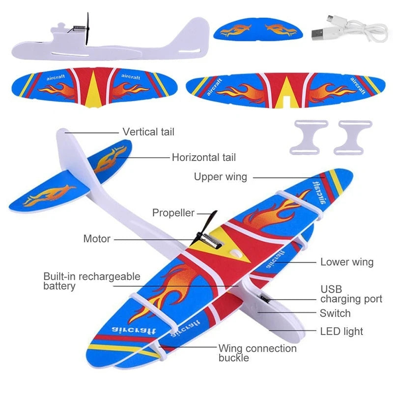 Rechargeable Electric Flying Plane Toy For Kids