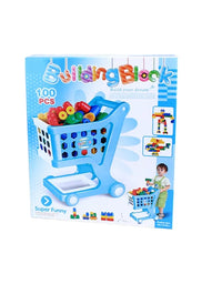 DIY Assembled Plastic Building Blocks With Shopping Cart For Kids (100 Pcs)
