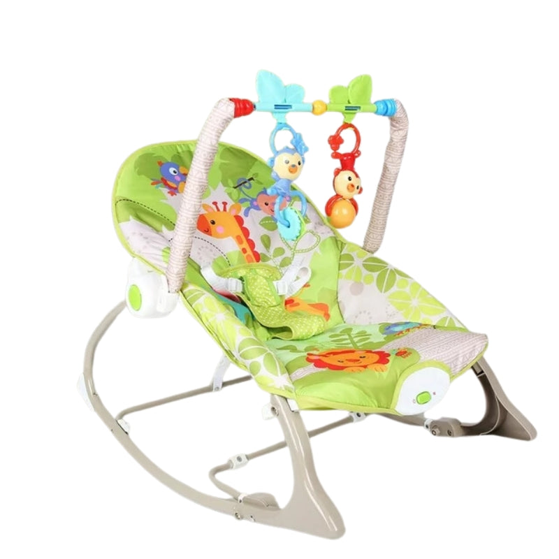 Baby Rocking Chair Cradle With Two Toys