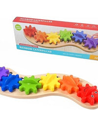 Rainbow Rotating Gear Caterpillar Toy For Kids
