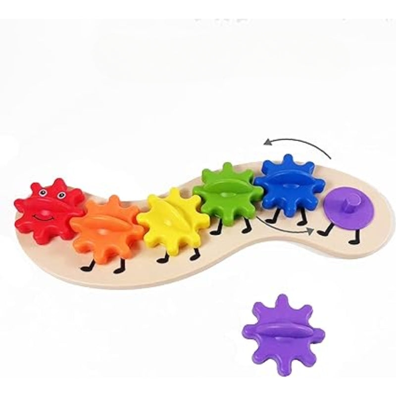 Rainbow Caterpillar Gear Spinning Toy For Kids