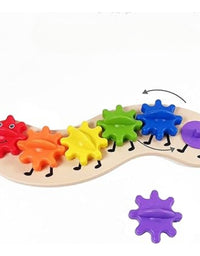 Rainbow Rotating Gear Caterpillar Toy For Kids
