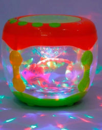 Flash Drum Fish Rotating 3D Lights Toy For Kids
