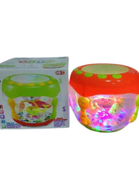 Flash Drum Fish Rotating 3D Lights Toy For Kids

