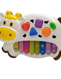 Cow-Shaped Music Piano Toy With Light and Sound For Kids
