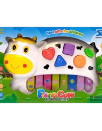 Cow-Shaped Music Piano Toy With Light and Sound For Kids
