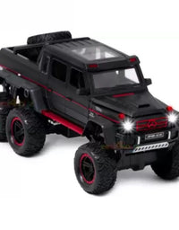 G63 6 Wheel Alloy Car Model Sound And Light Modified Off-Road Simulation
