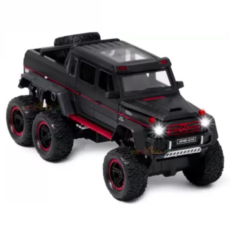 G63 6 Wheel Alloy Car Model Sound And Light Modified Off-Road Simulation