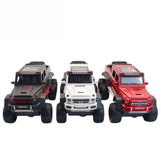 G63 6 Wheel Alloy Car Model Sound And Light Modified Off-Road Simulation