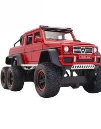 G63 6 Wheel Alloy Car Model Sound And Light Modified Off-Road Simulation
