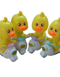 Cute Small Duck Press And Go Motorcycle
