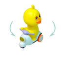 Cute Small Duck Press And Go Motorcycle