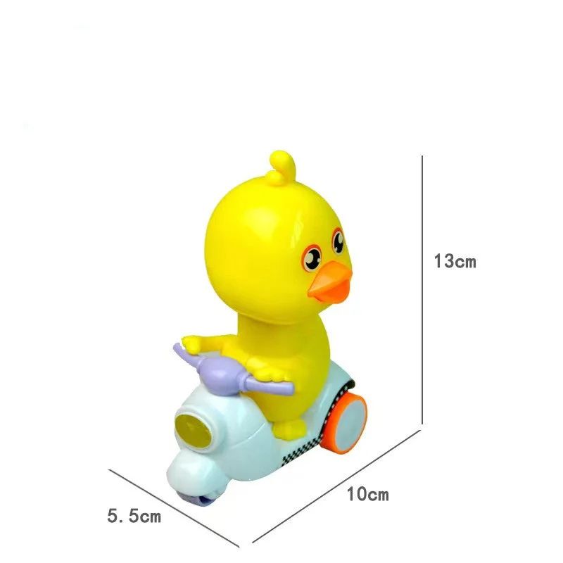 Cute Small Duck Press And Go Motorcycle