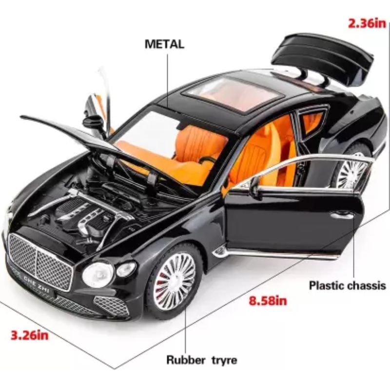 Diecast Bentley CAR Metal Light & Sound Pull Back Function