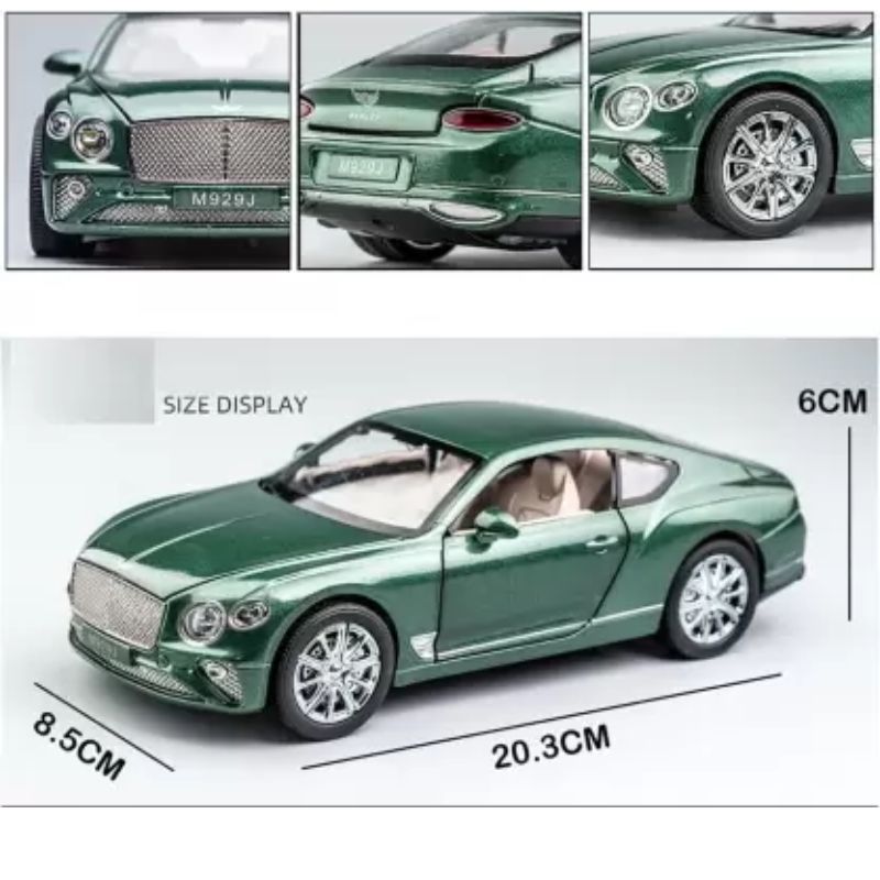 Diecast Bentley CAR Metal Light & Sound Pull Back Function