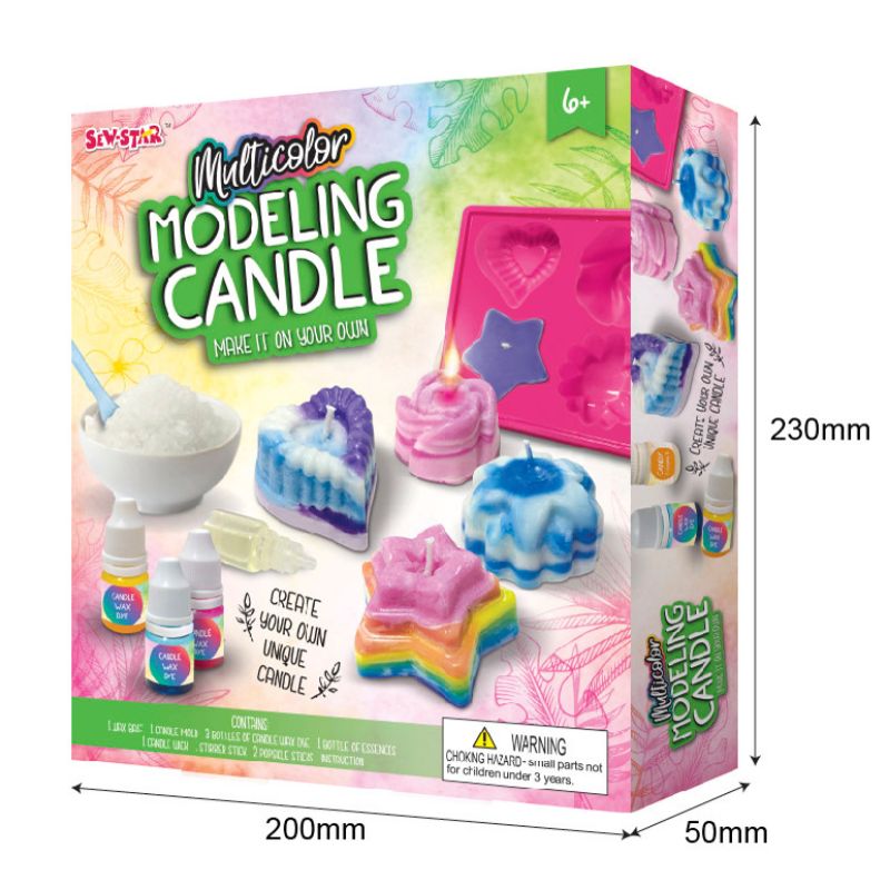 Sew Star Multicolor Modeling Candle - Sculpt and Glow with Artistic Brilliance (19-053)
