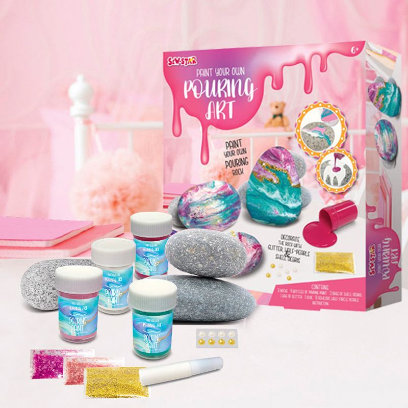 Sew Star Paint Your Own Pouring Art Kit - Experience the Magic of Fluid Painting (19-076)