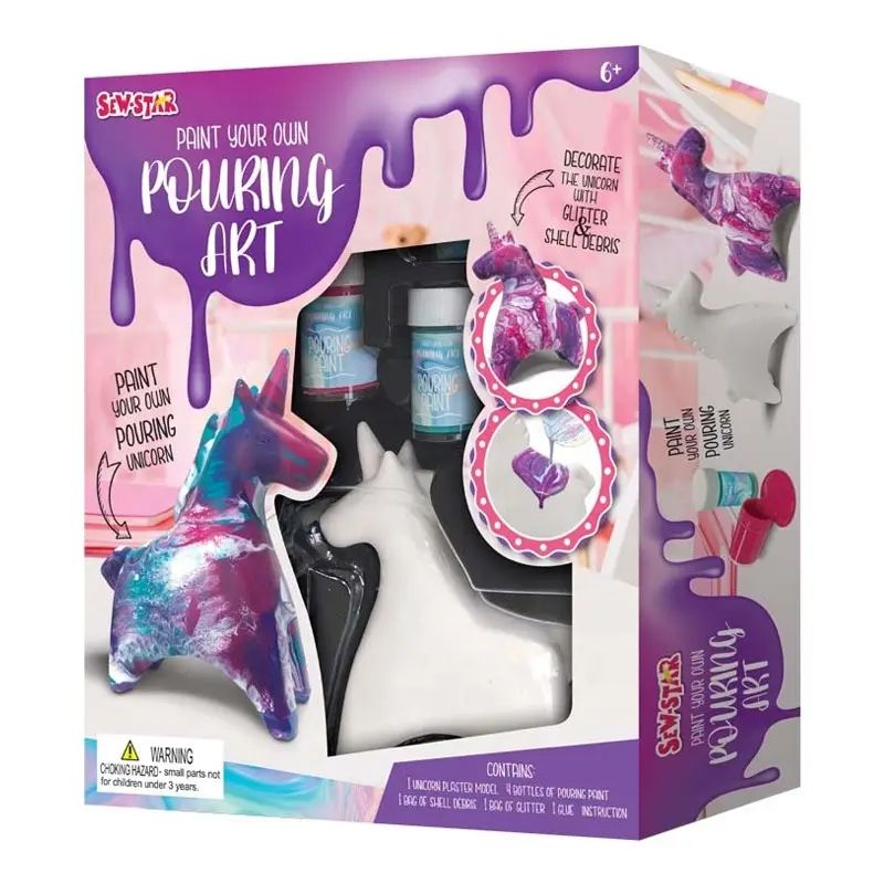 Sew Star Paint Your Own Pouring Art Kit - Experience the Magic of Fluid Painting