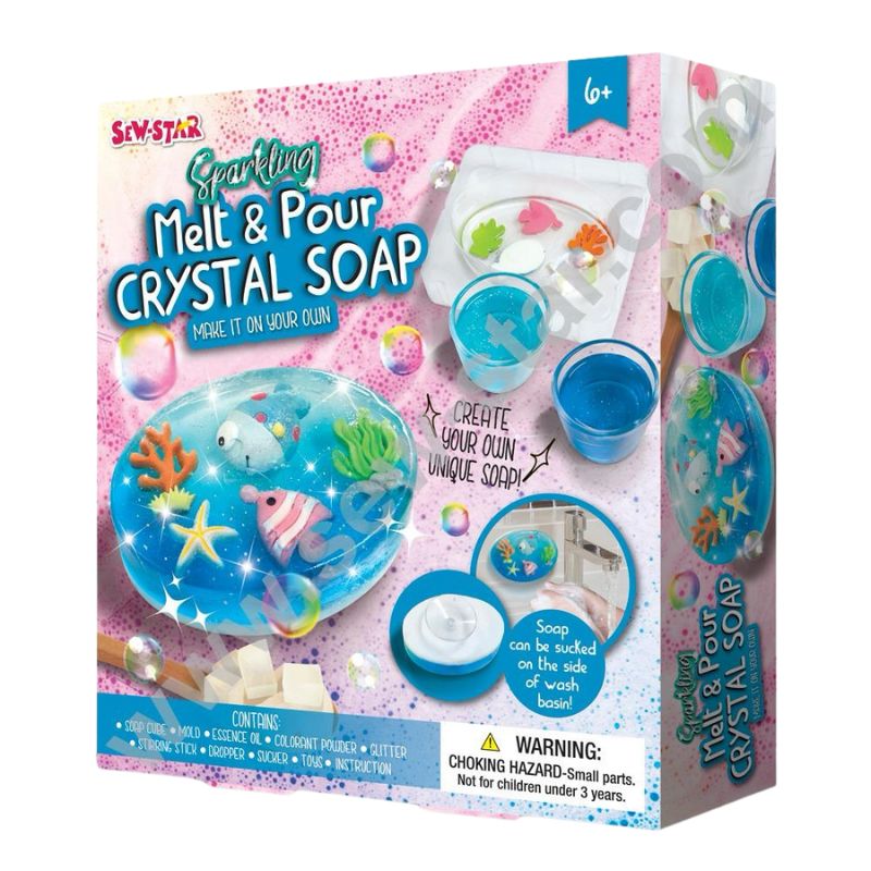 Sew Star Melt And Pour Crystal Soap Kit - Create Luxurious Artisanal Cleansing Bars