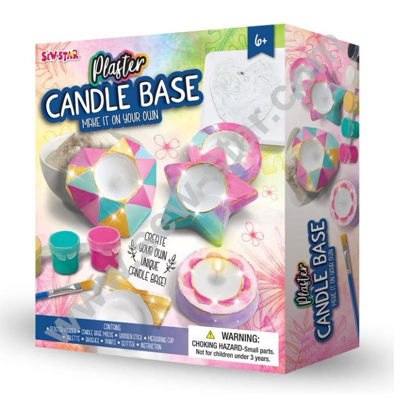 Sew Star Plaster Candle Base Kit: Craft Your Own Unique Candle Holders